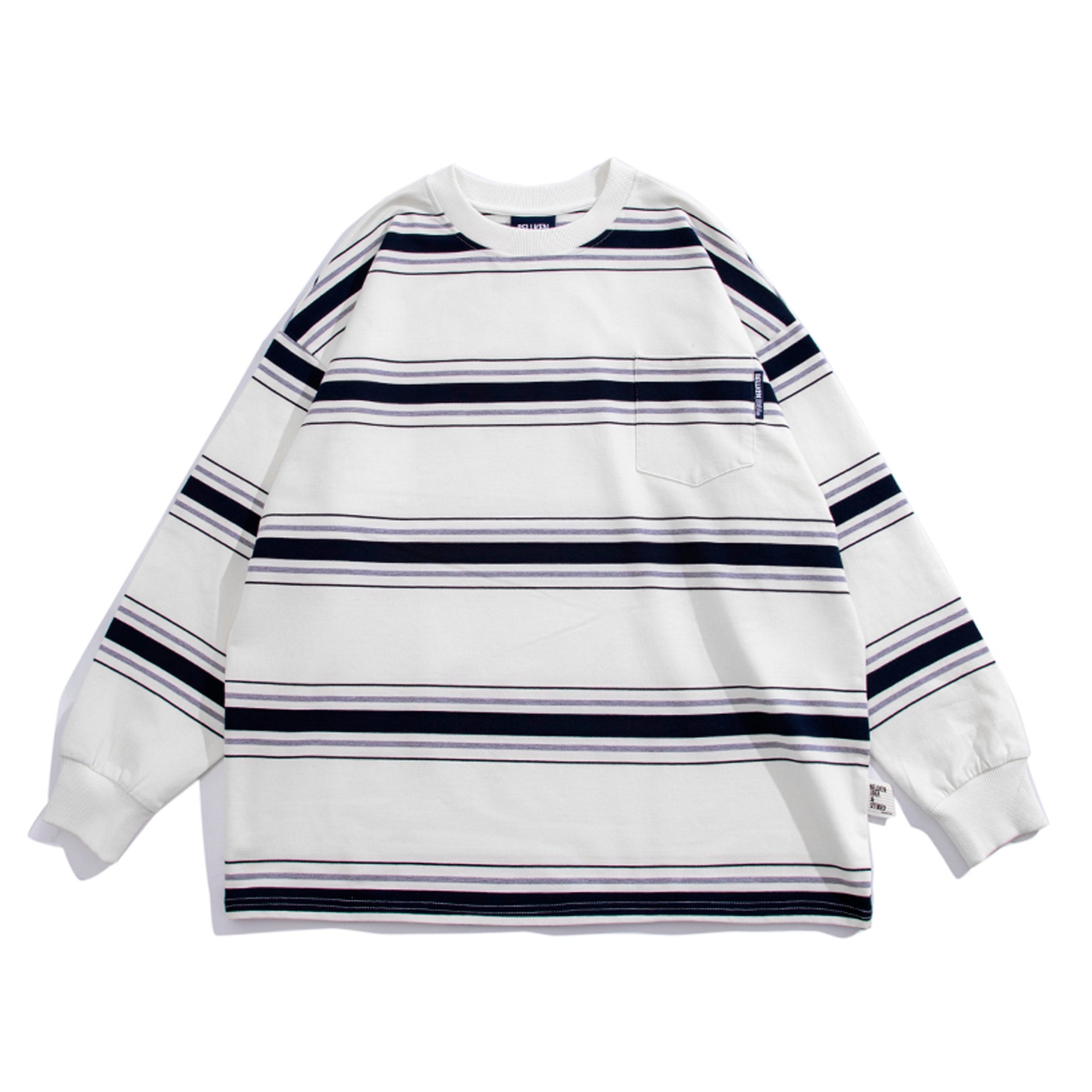 casual striped long-sleeved T-shirt