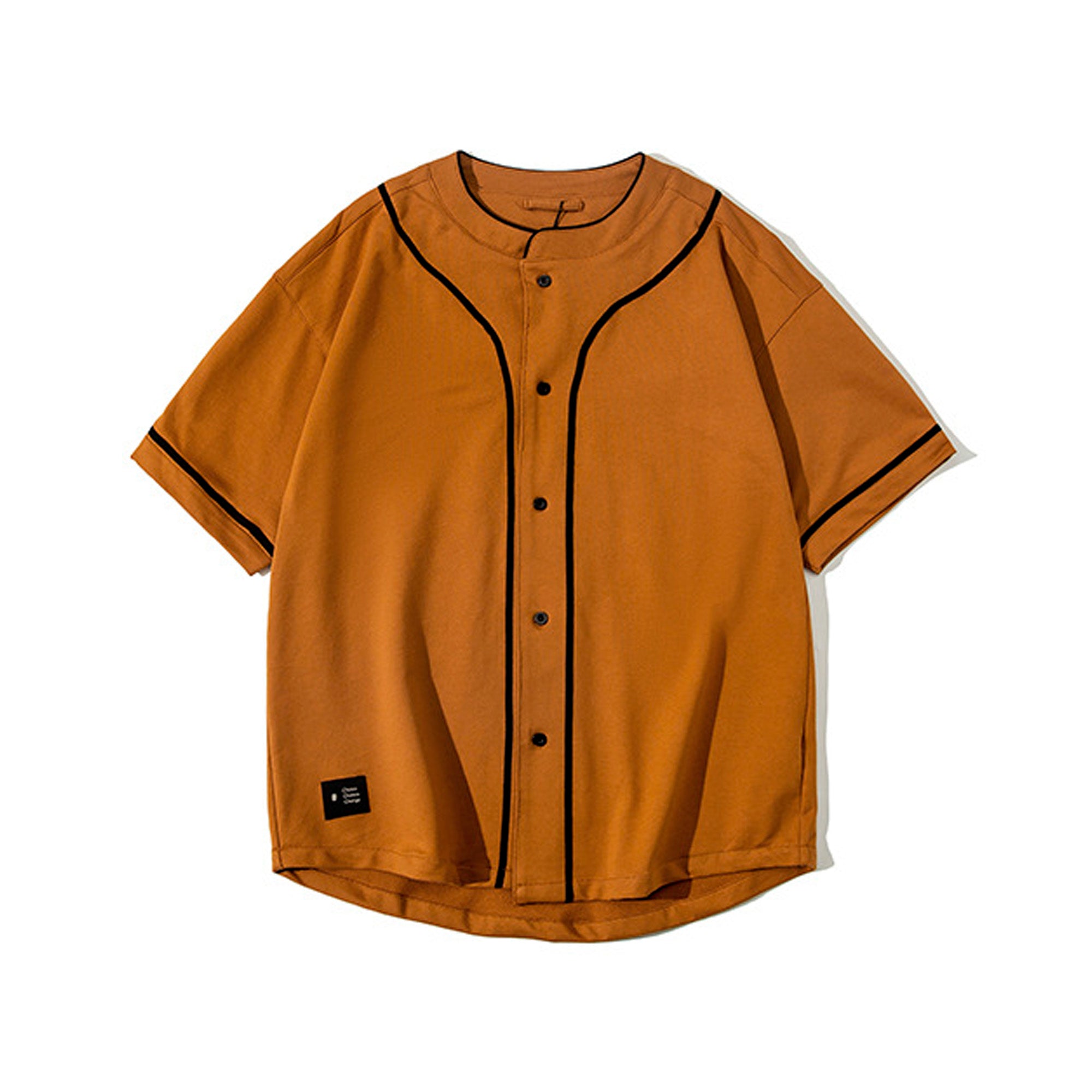 Plain short-sleeved baseball shirt