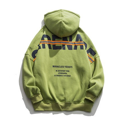 COLLISION COLOR BIG LETTERS PRINTED HOODED