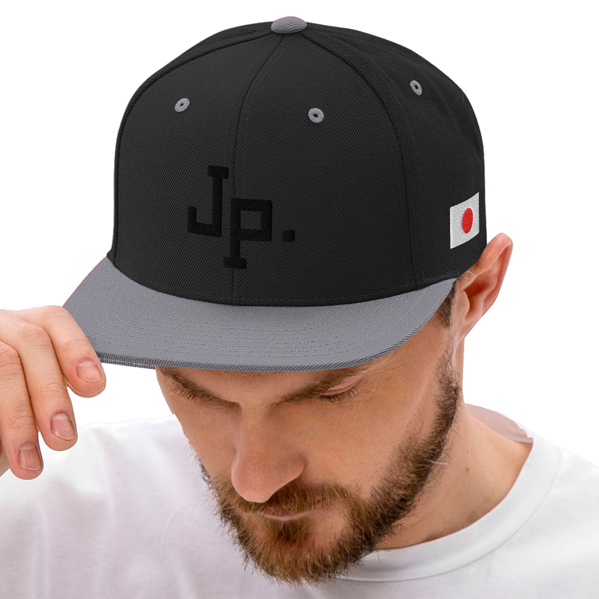 Snapback Cap [JPblack] Black/ Silver