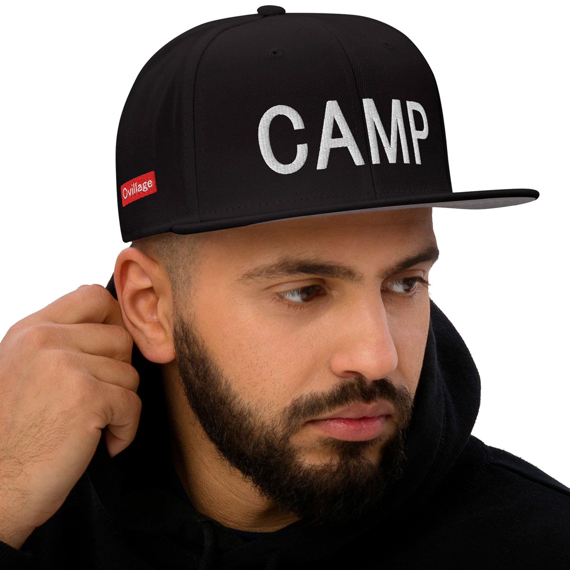 Snapback Cap [CAMP] Black 3D Embroidery