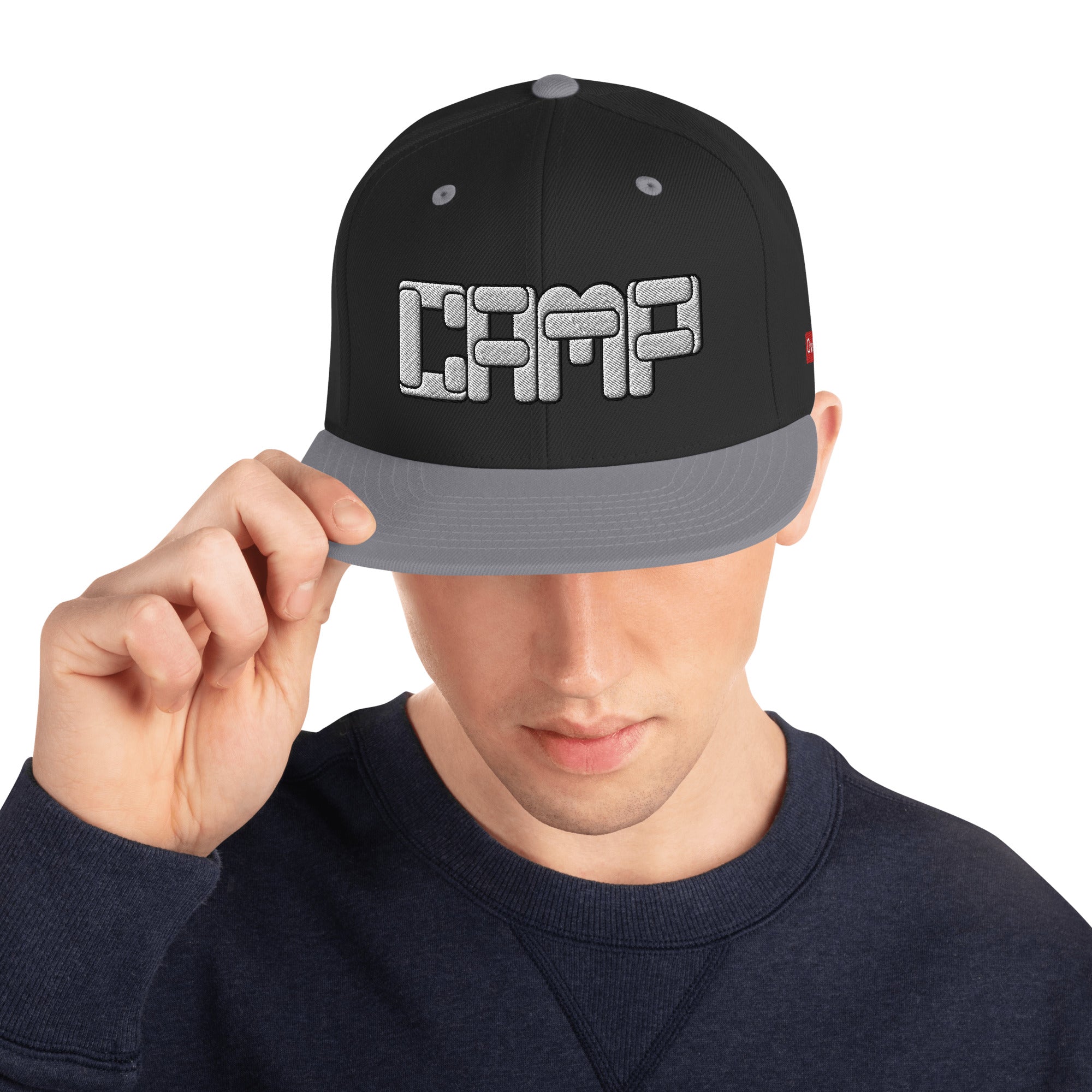 Snapback Cap [CAMP] Black/ Silver