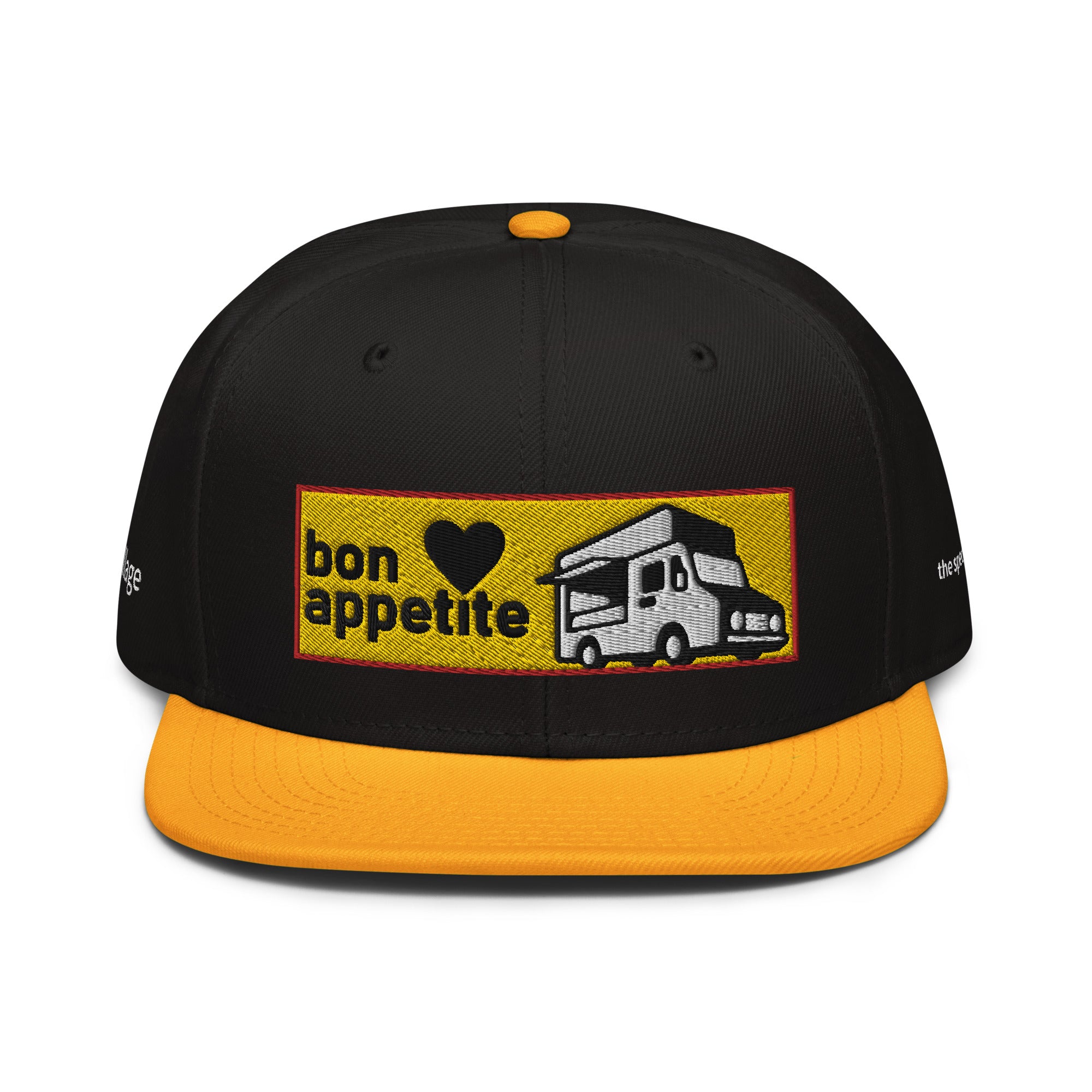 Snapback Cap [Bon appetit2] Gold / Black / Black
