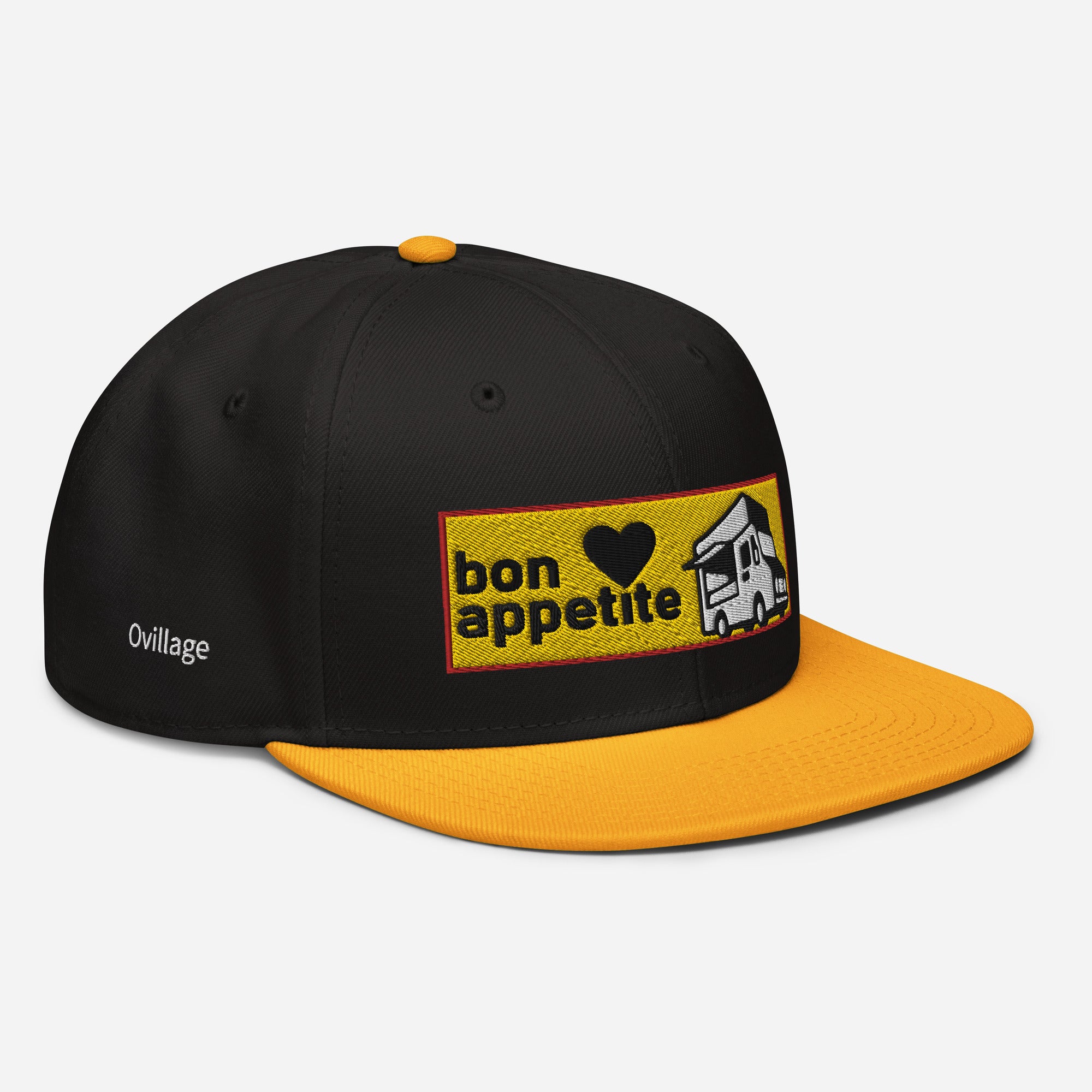 Snapback Cap [Bon appetit2] Gold / Black / Black