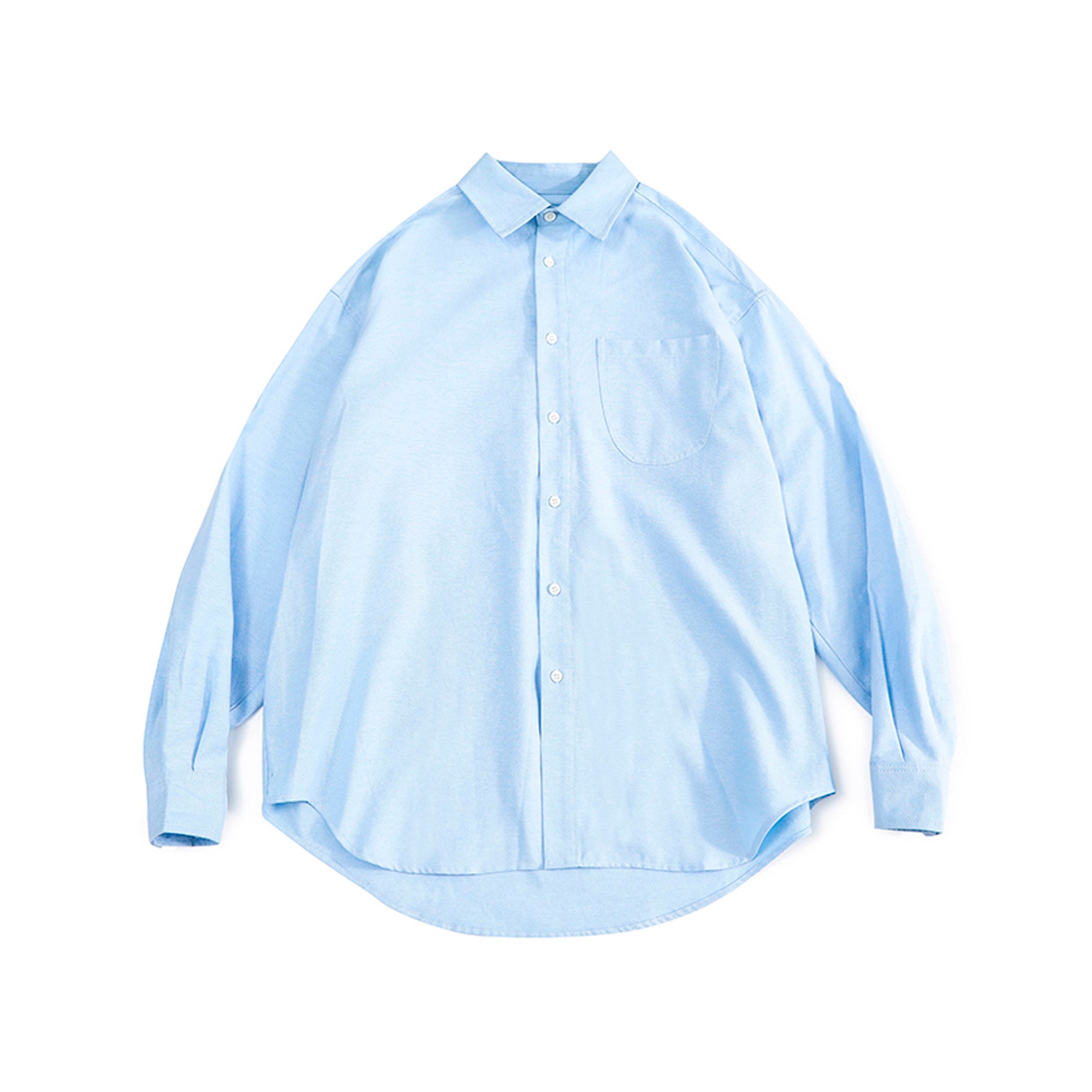 solid color loose long-sleeved shirt