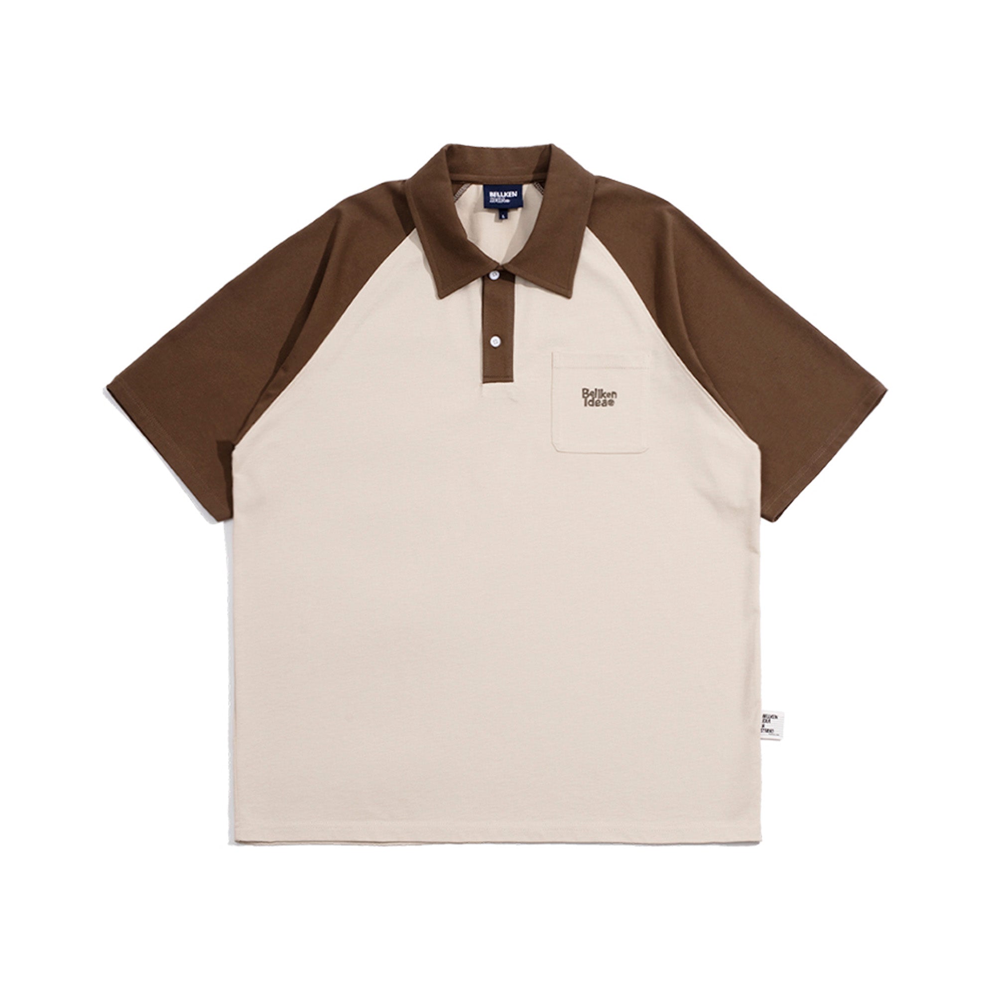 cotton shoulder sleeve polo shirt