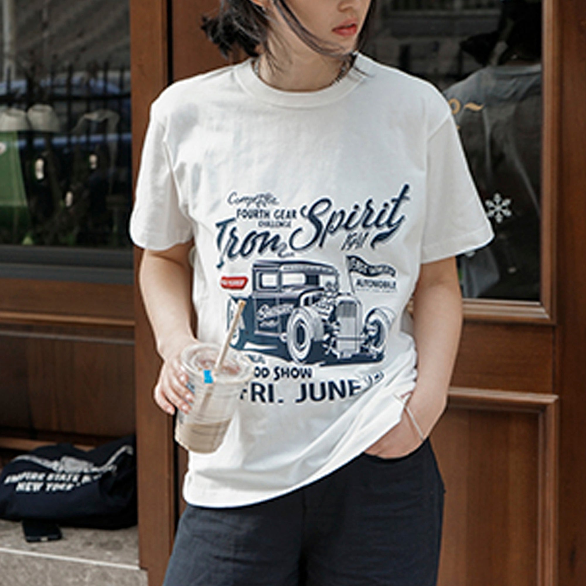 vintage classic car print t-shirt