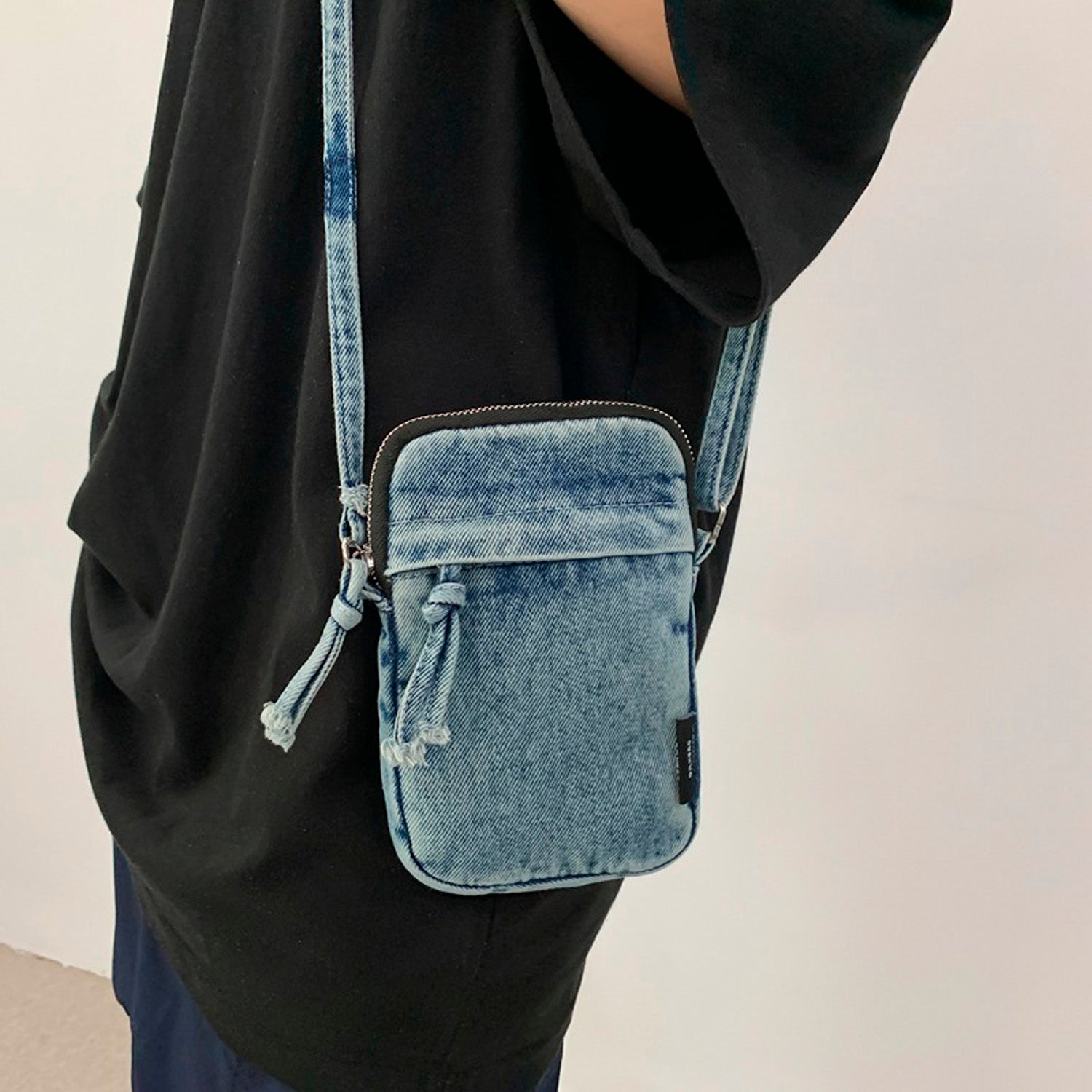 Denim Splicing Small Bag