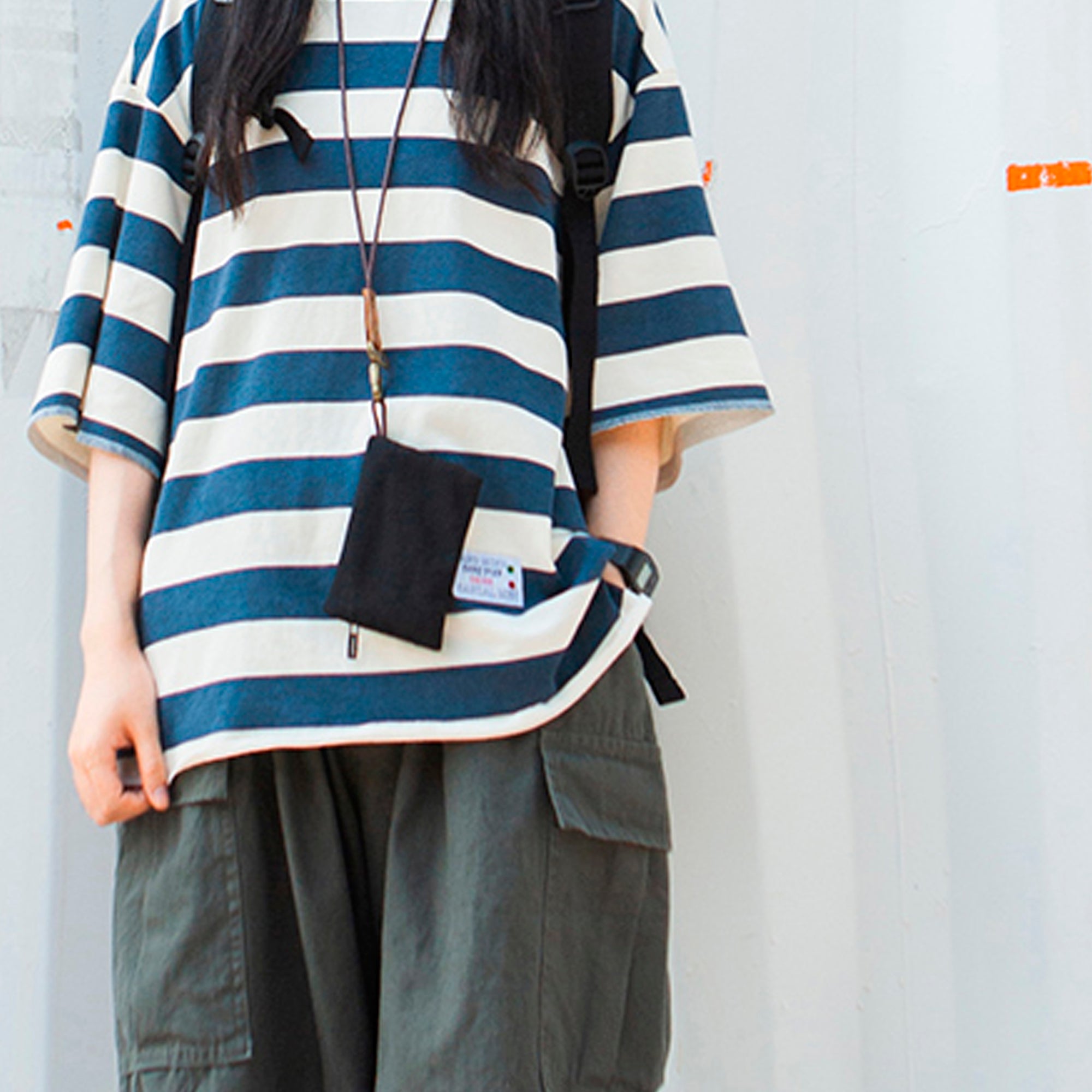 retro horizontal striped T-shirt