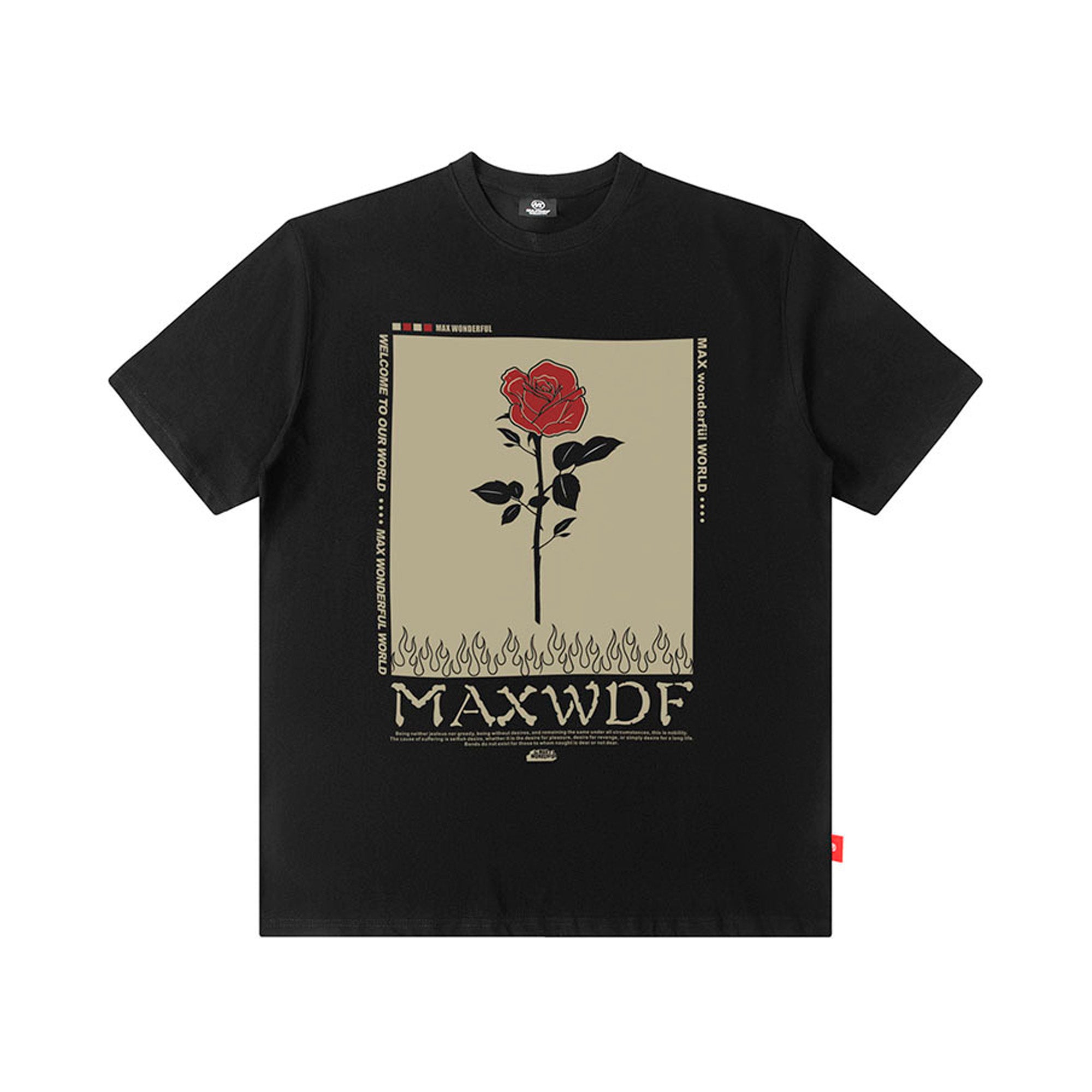 rose floral print oversize T-shirt