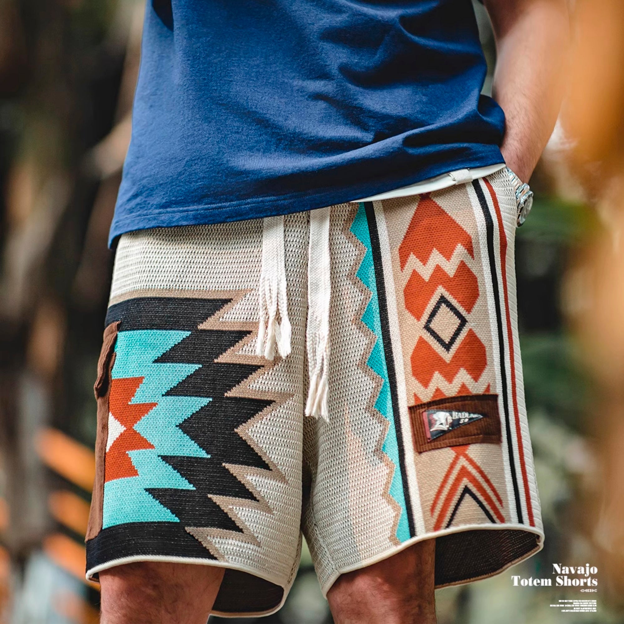 Vintage Navajo knit shorts