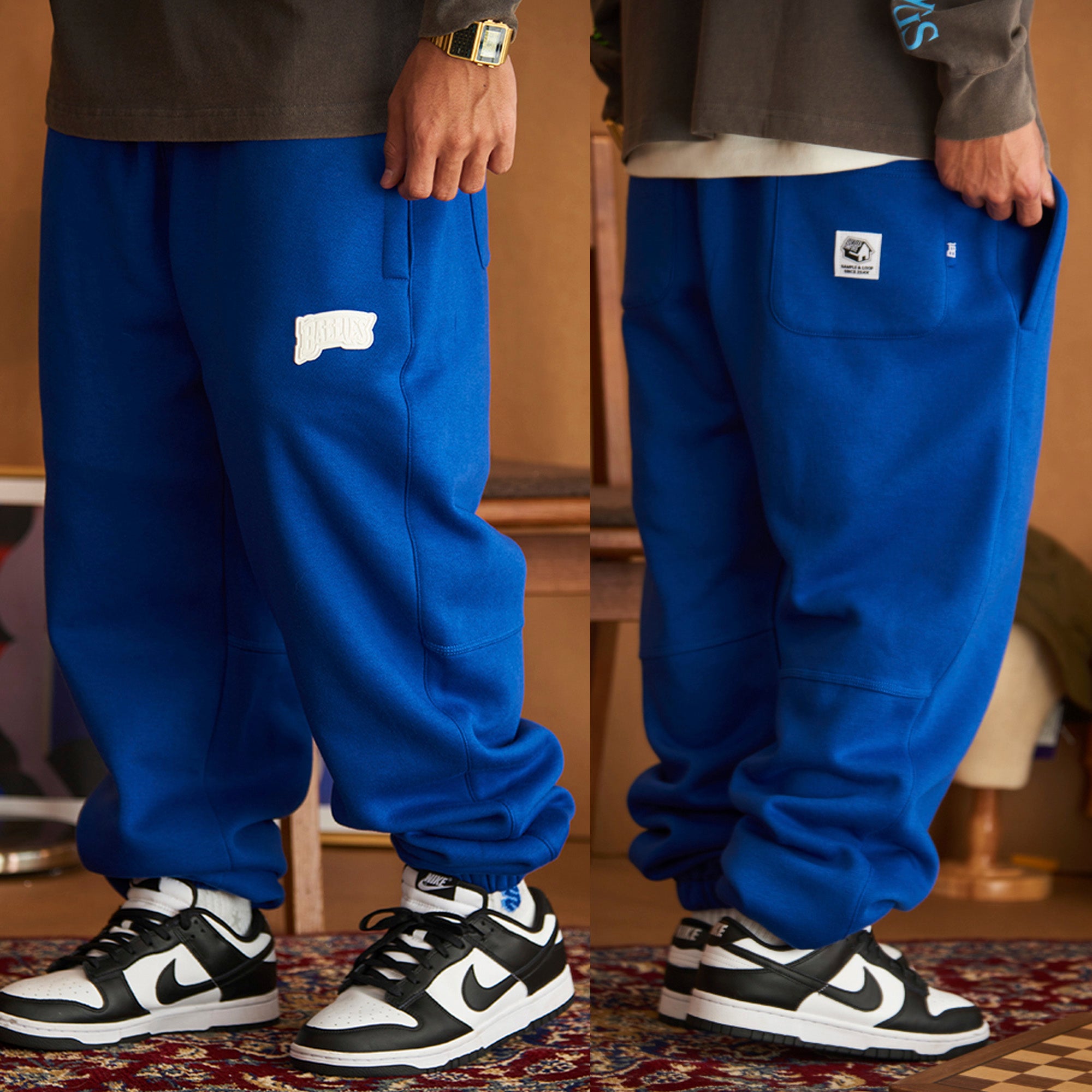 Rubber padded casual sweatpants