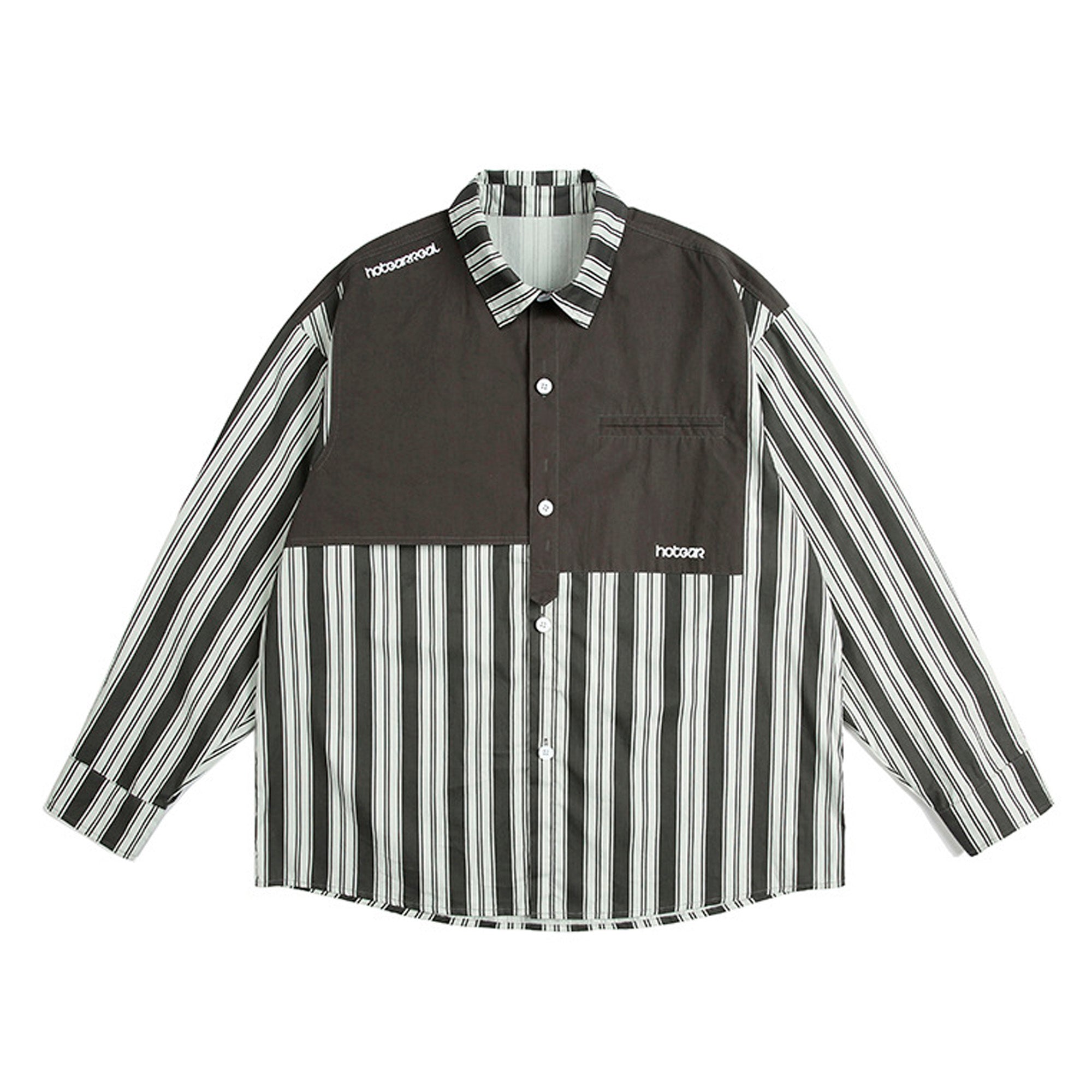 Patchwork stripe shirt