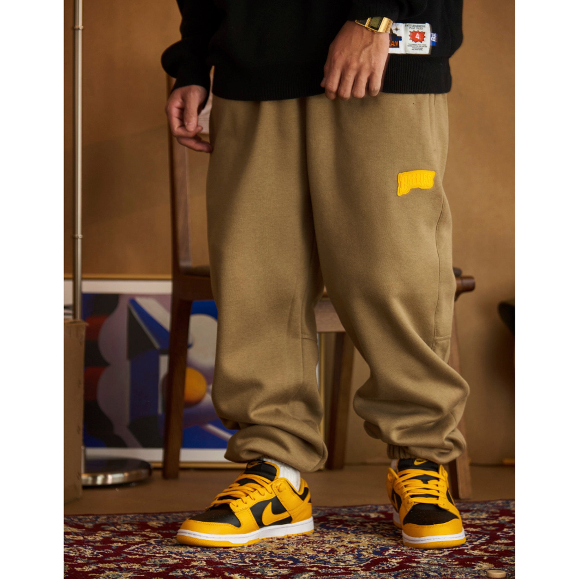 Rubber padded casual sweatpants