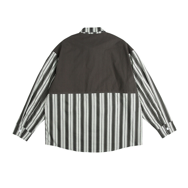 Patchwork stripe shirt