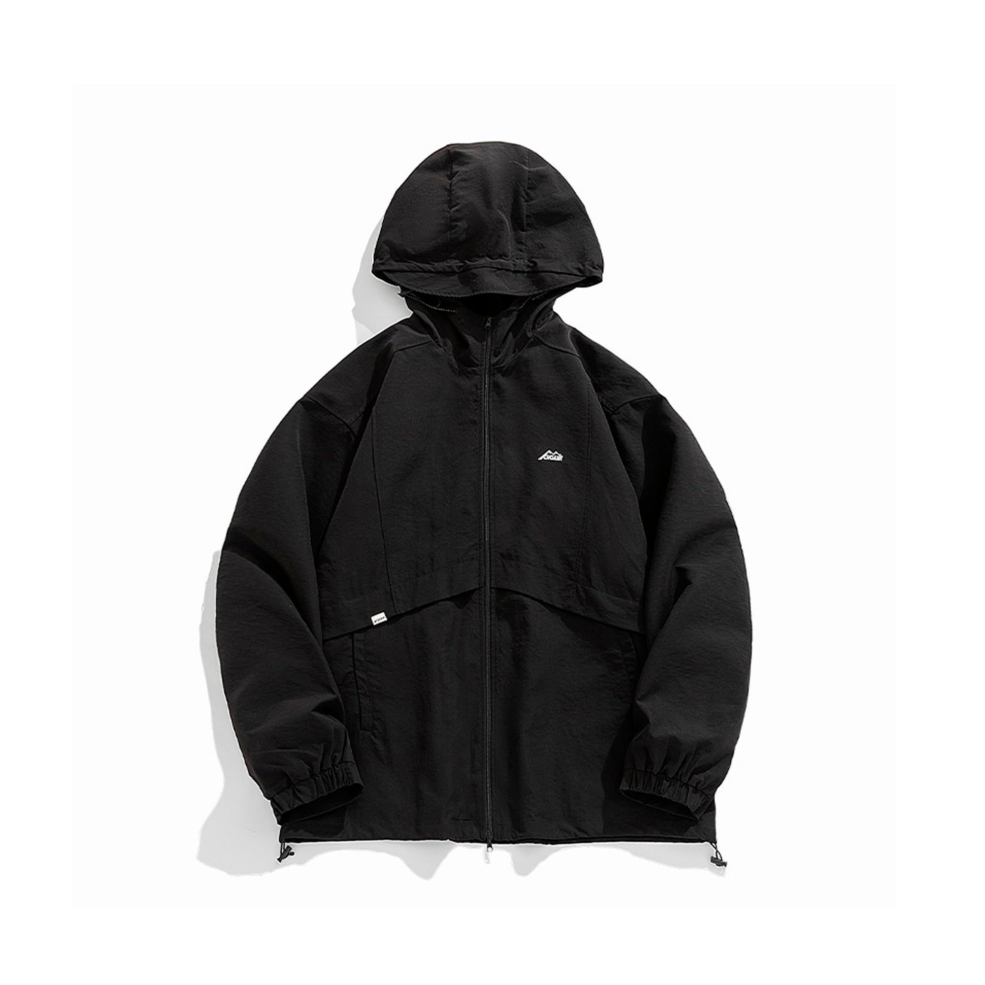 Wide-shaped work hooded jacket