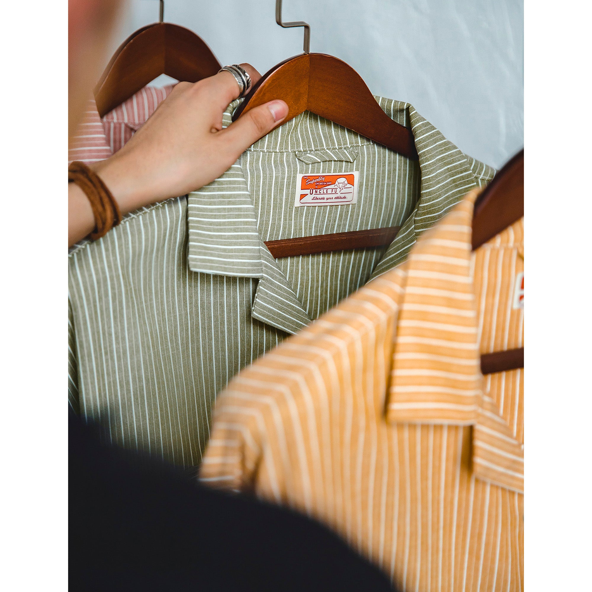 workwear retro striped shirt