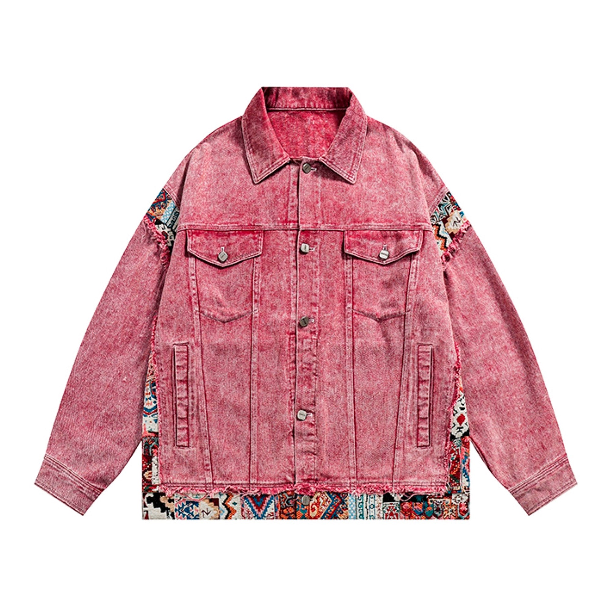 Denim jacket remade in ethnic style