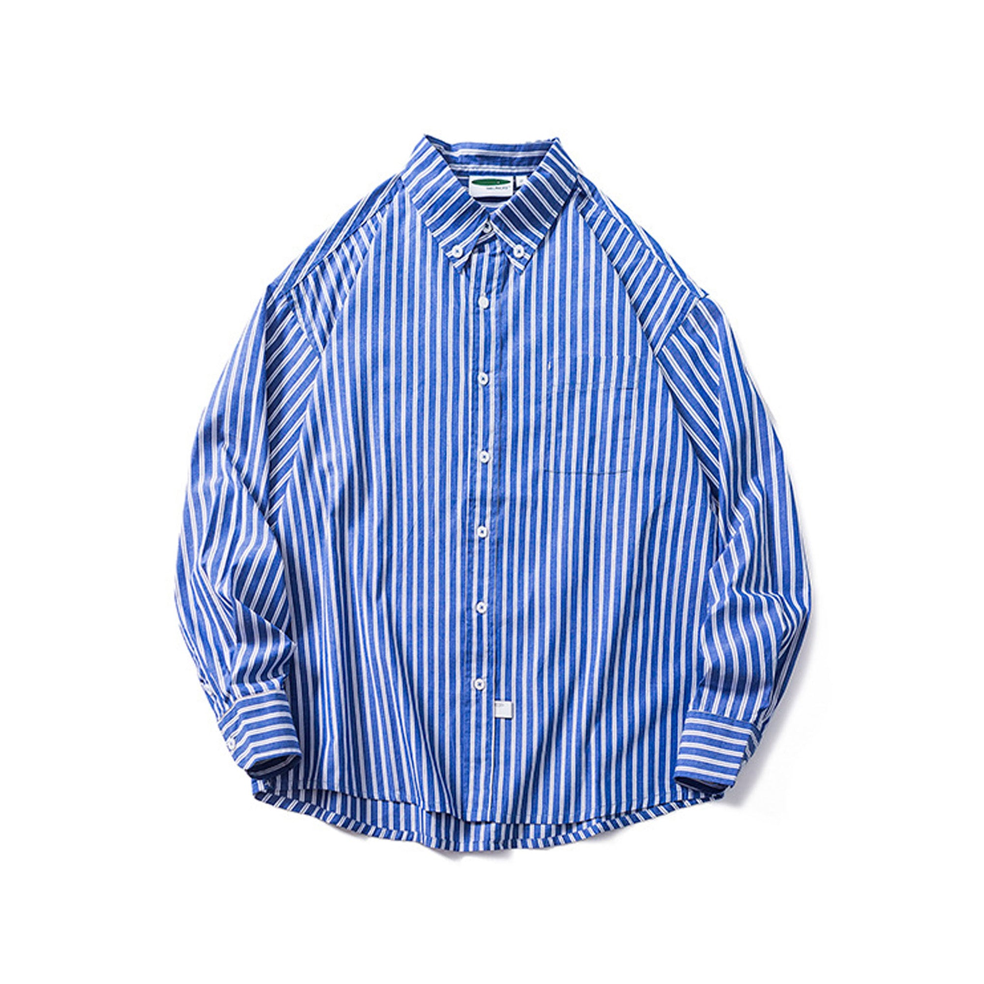 loose striped long-sleeved shirt