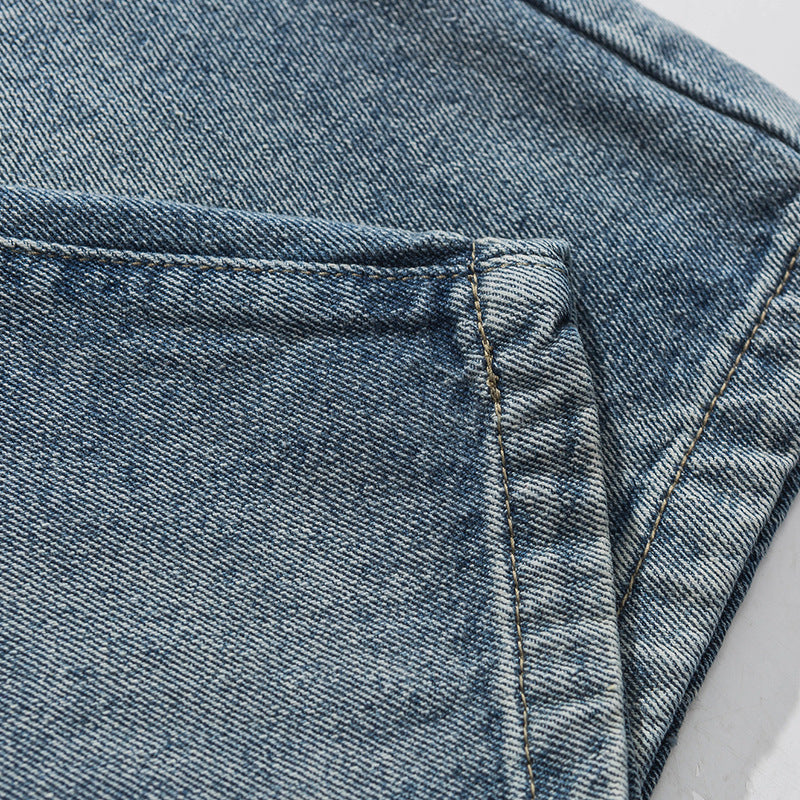 washed basic section jeans