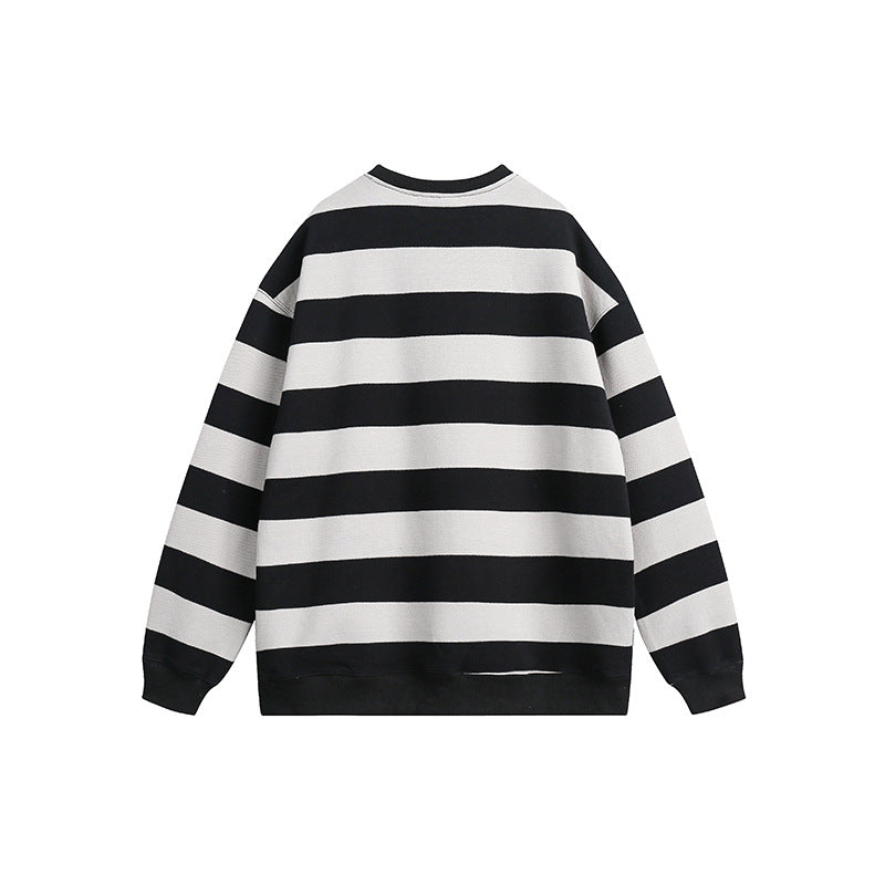 Spring Color Striped Sweat