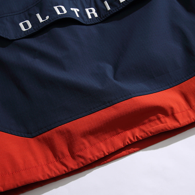 tricolor pullover jacket