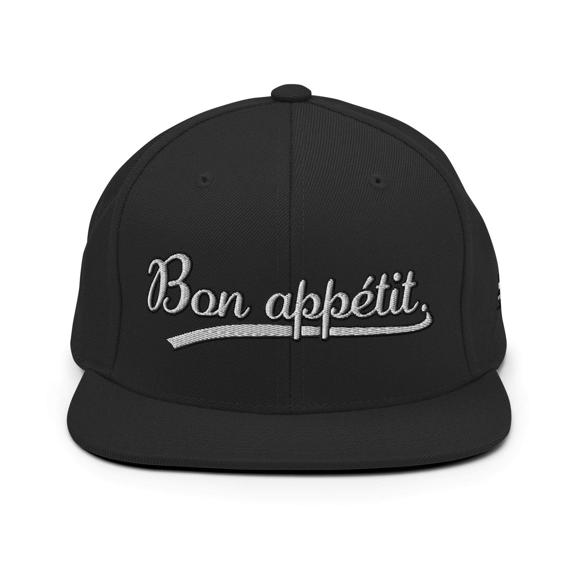 Snapback Cap [Bon appetit logo] Black