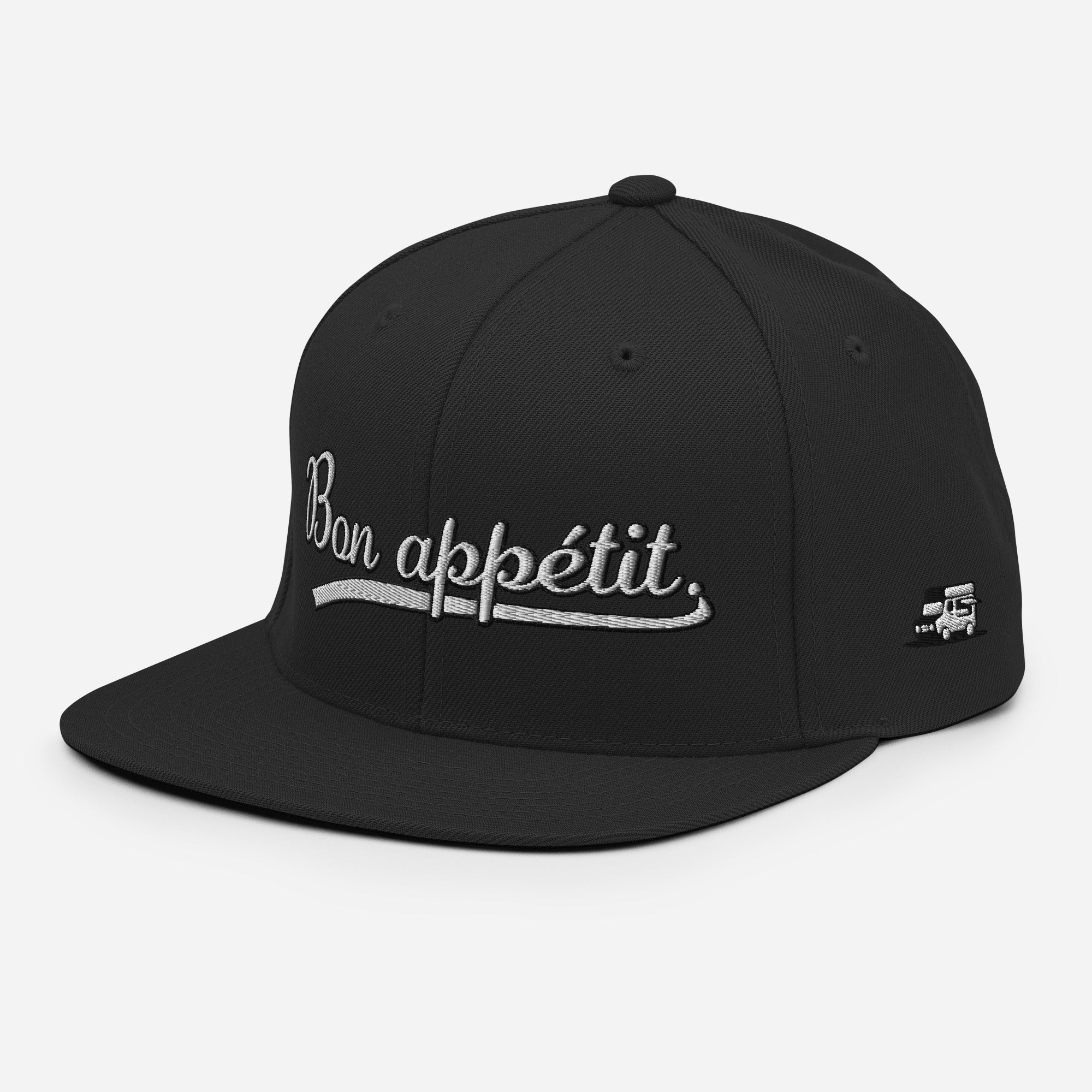 Snapback Cap [Bon appetit logo] Black