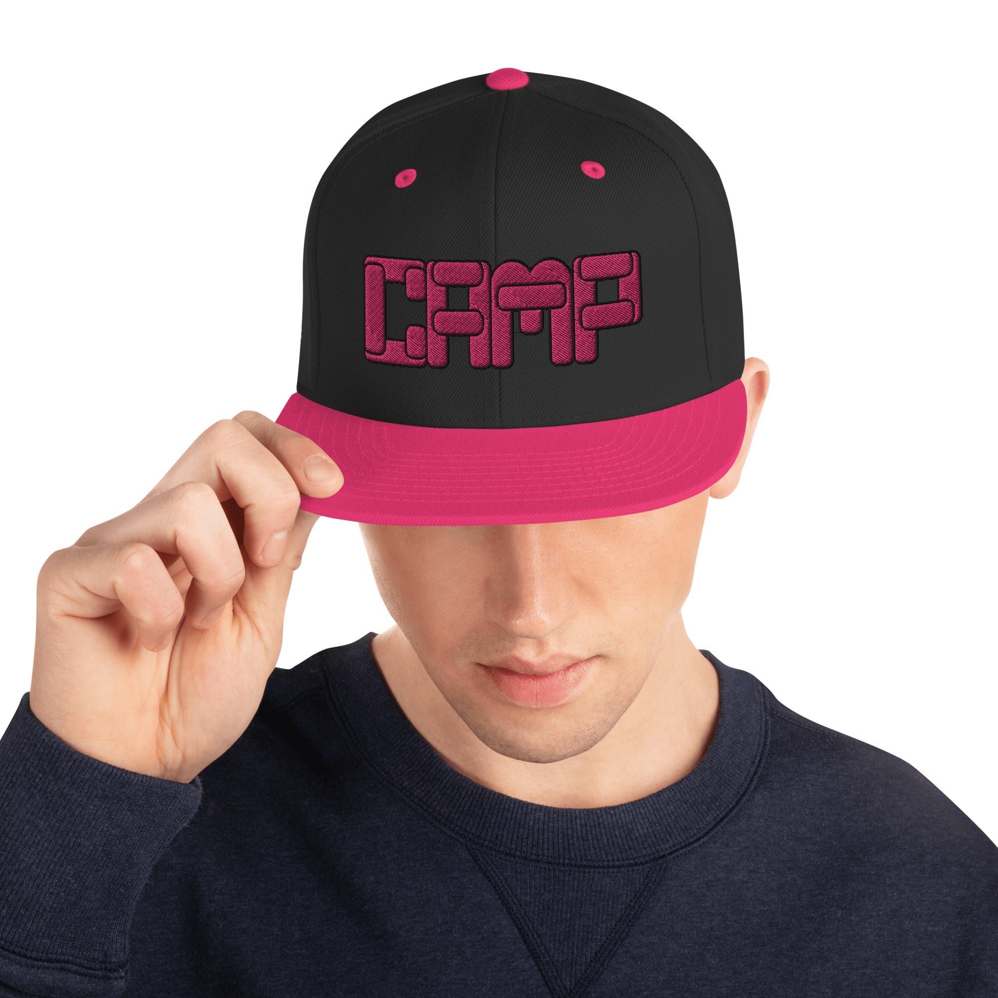 Snapback Cap [CAMP] Black/Pink