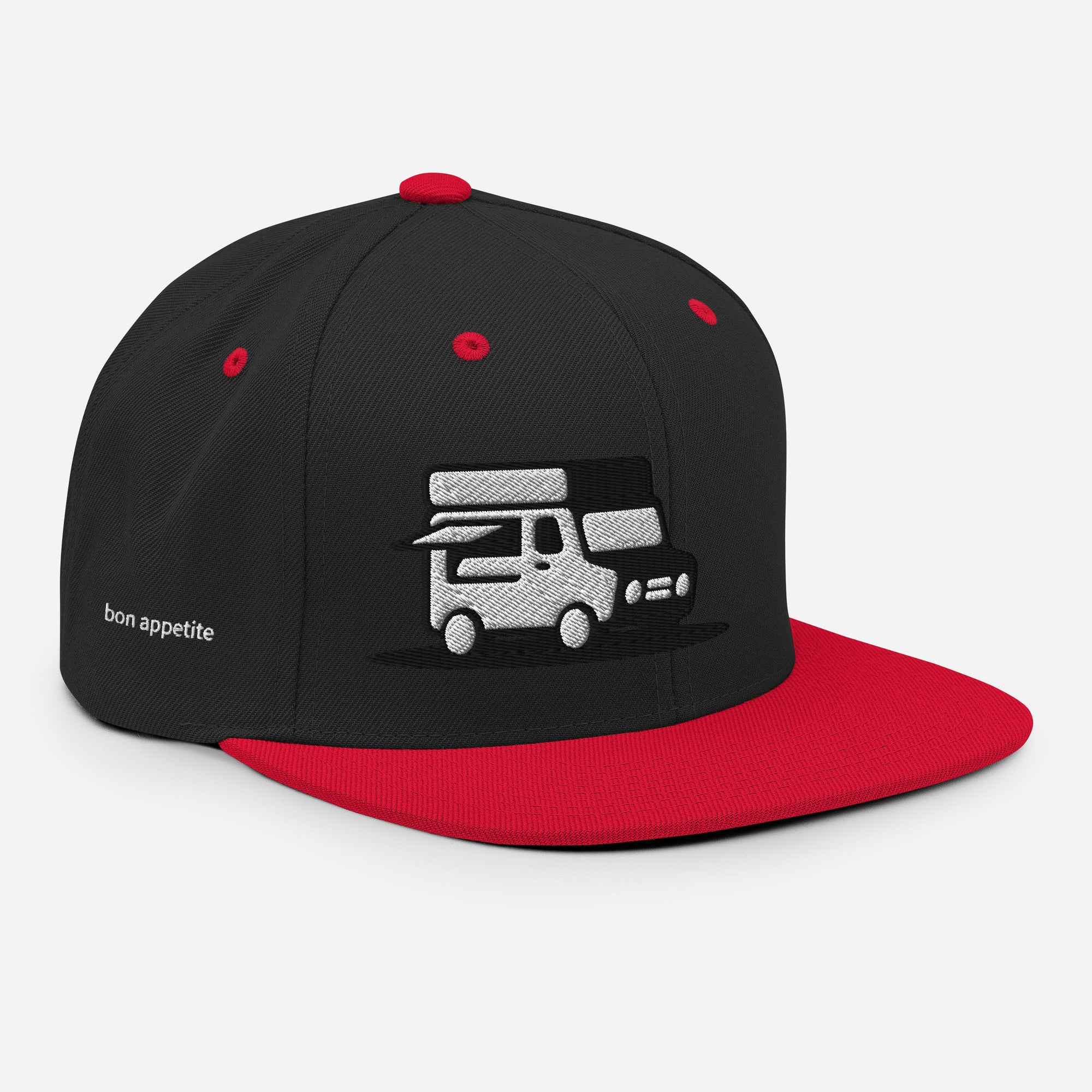Snapback Cap [Bon appetit] Black/Red