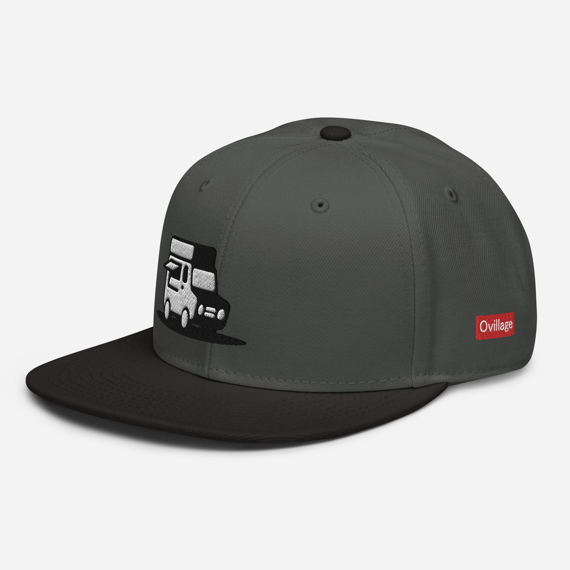 Snapback Cap [Bon appetit4] Black / Charcoal gray / Charcoal gray