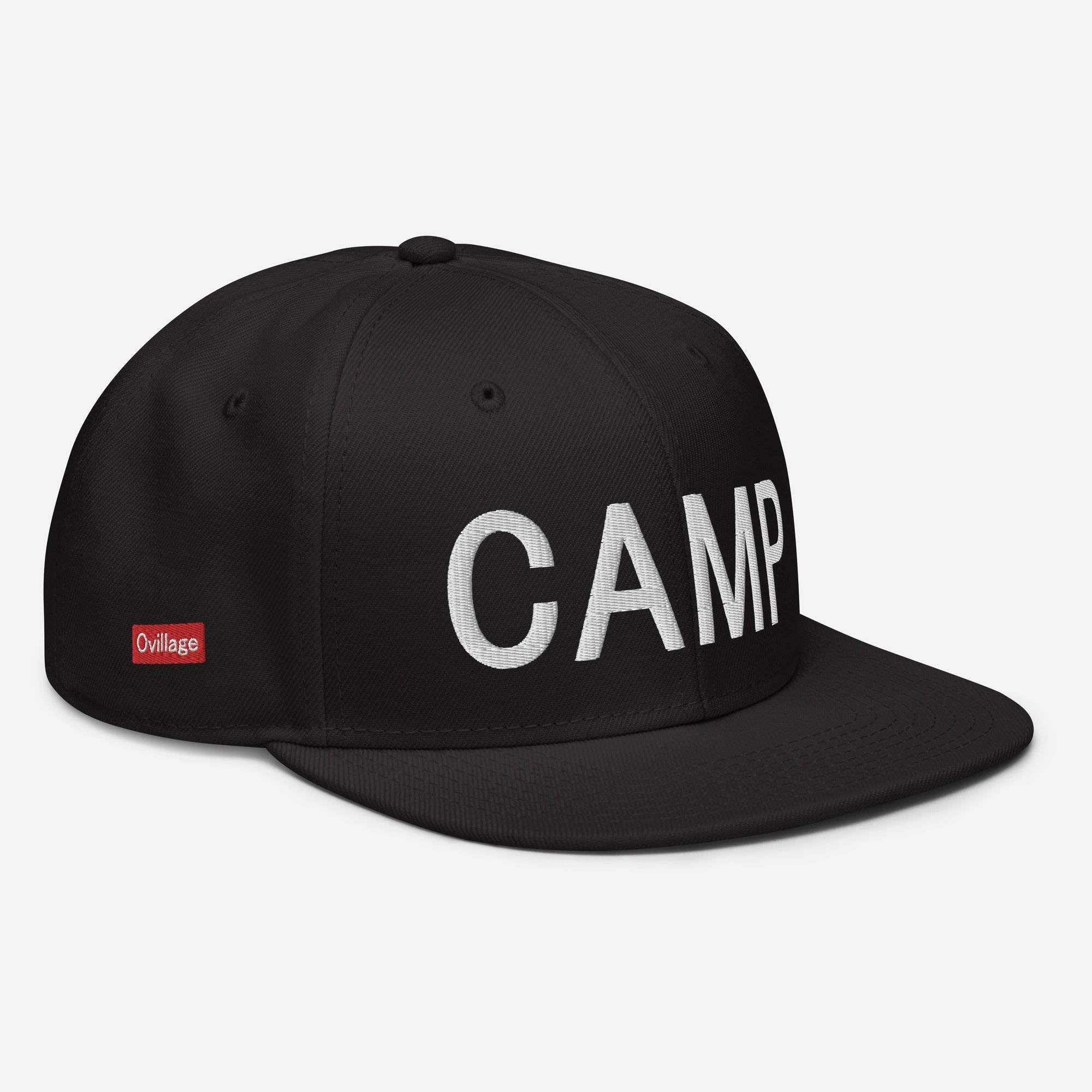 Snapback Cap [CAMP] Black 3D Embroidery