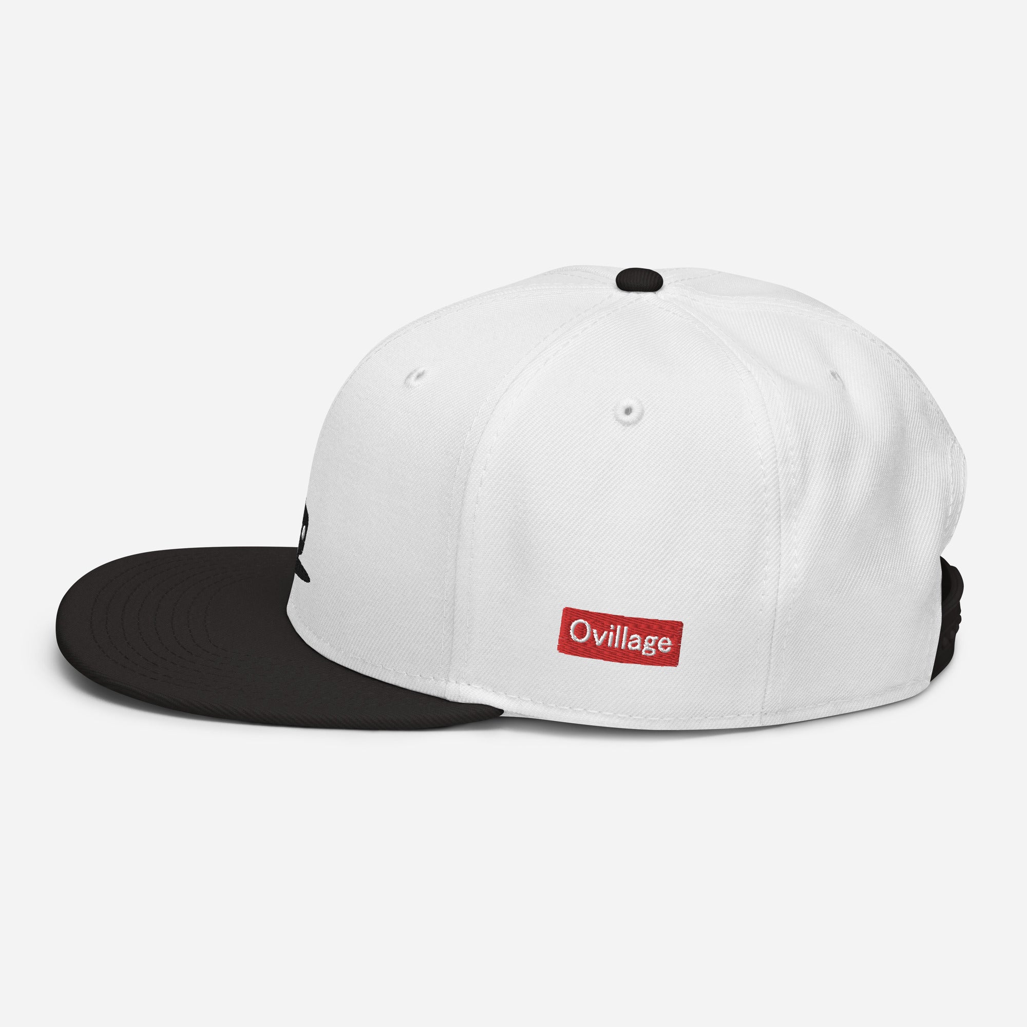 Snapback Cap [Bon appetit4] Black / White / White