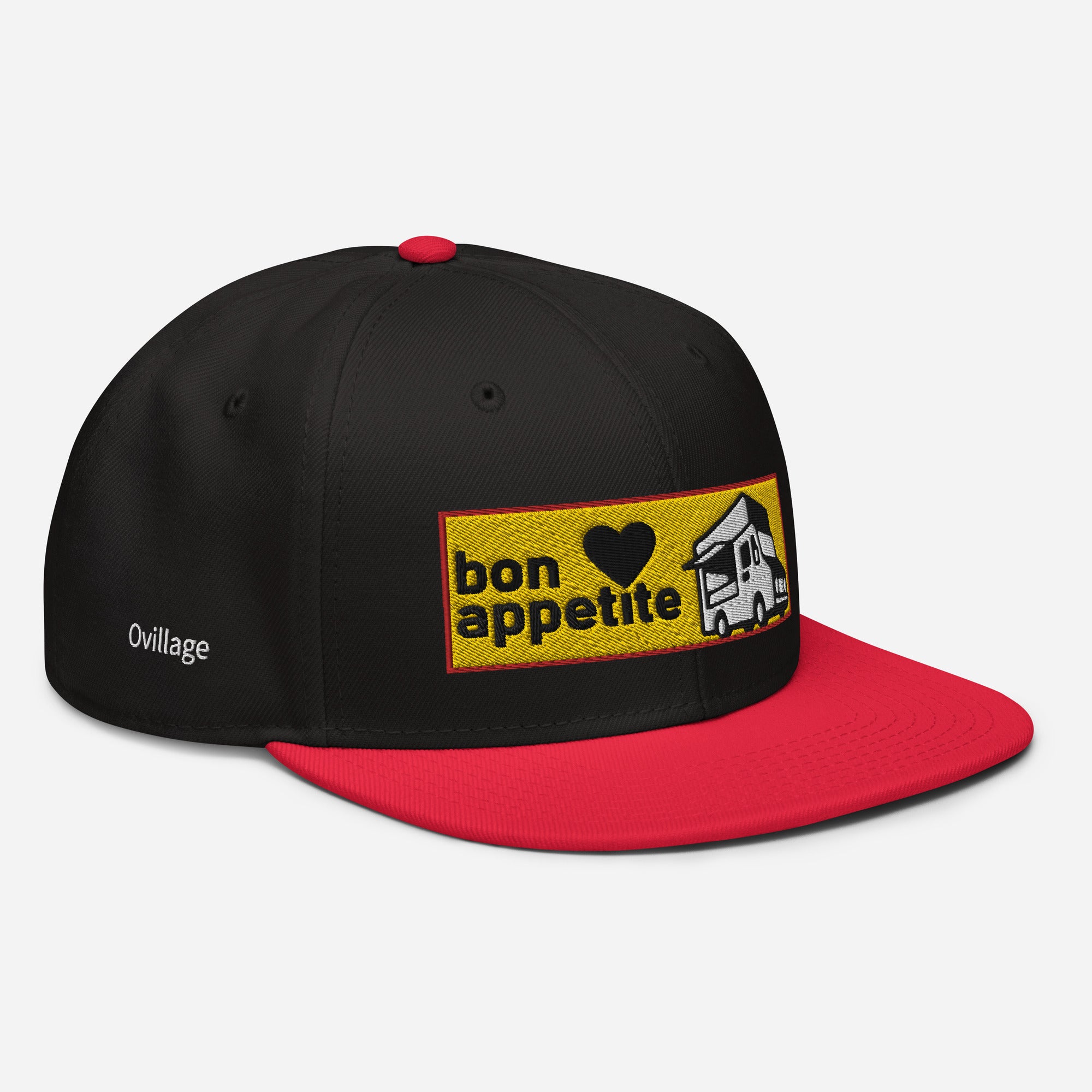Snapback Cap [Bon appetit2] Red / Black / Black